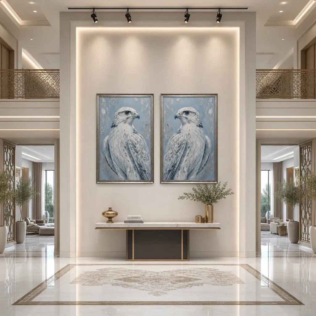 Artura Paint | The Platinum Legacy: Twin Echoes (Bespoke Gallery Diptych Set)