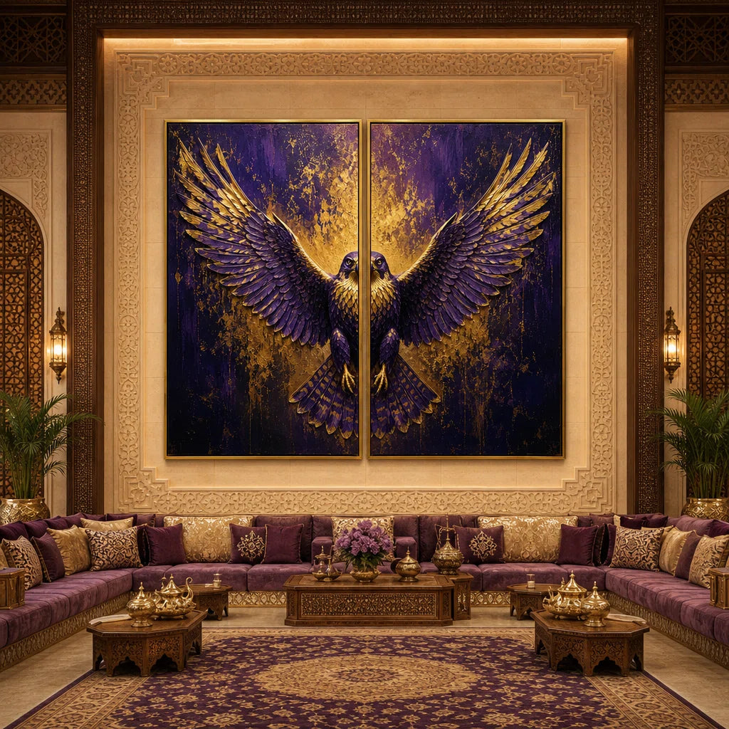 Artura Paint | إرث البلاتين: أصداء متناظرة (مجموعة ثنائية اللوحات مخصصة للعرض الفني)