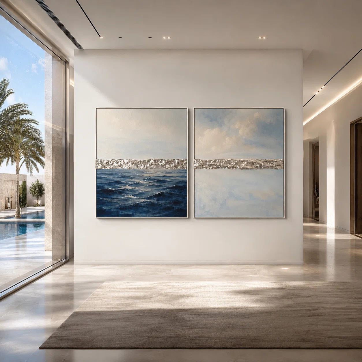 Artura Paint | Silver Horizon Diptych