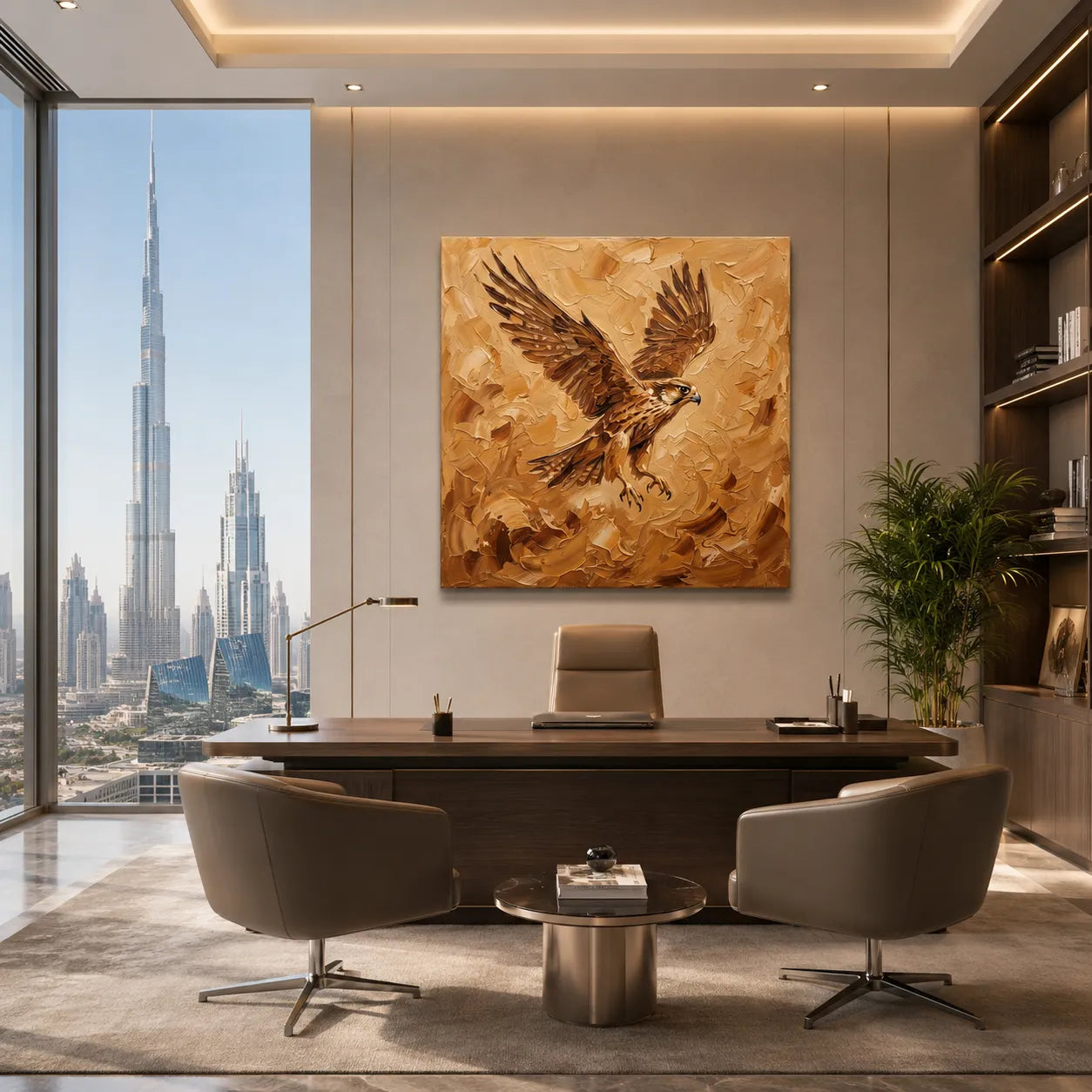 Artura Paint| لوحة "روح العاصفة الرملية" المرسومة بسكين الرسم