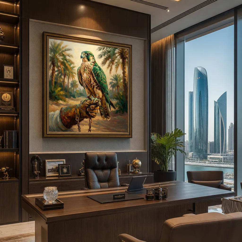 Artura Paint | Guardian of the Oasis Saker Falcon Painting