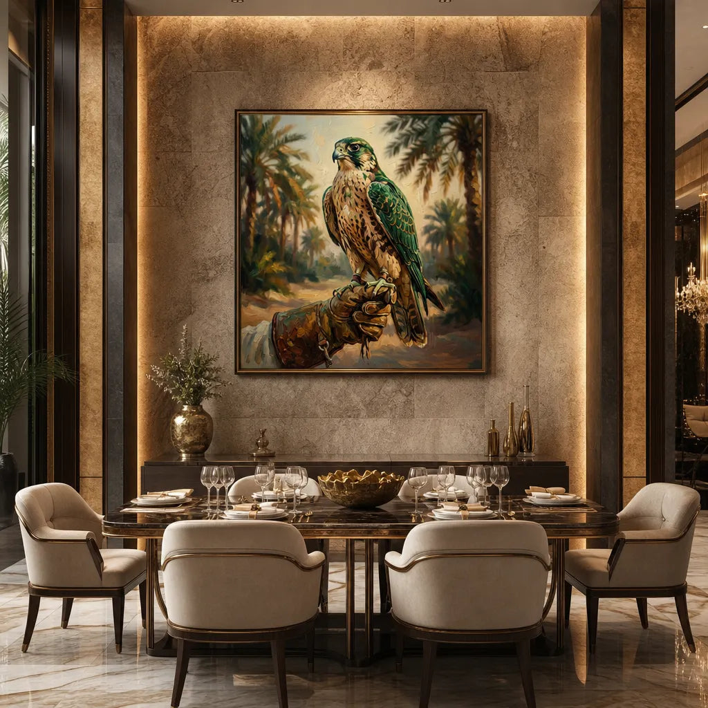 Artura Paint | Guardian of the Oasis Saker Falcon Painting