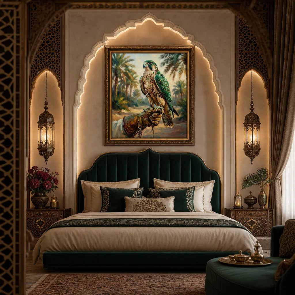 Artura Paint | Guardian of the Oasis Saker Falcon Painting