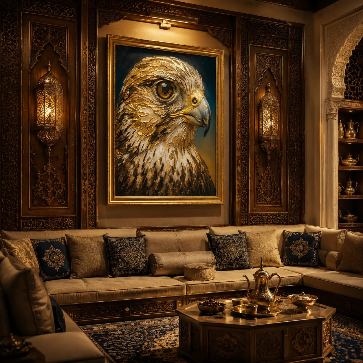 Artura Paint | الصقر الذهبي الملكي لديكورات المجالس الفاخرة