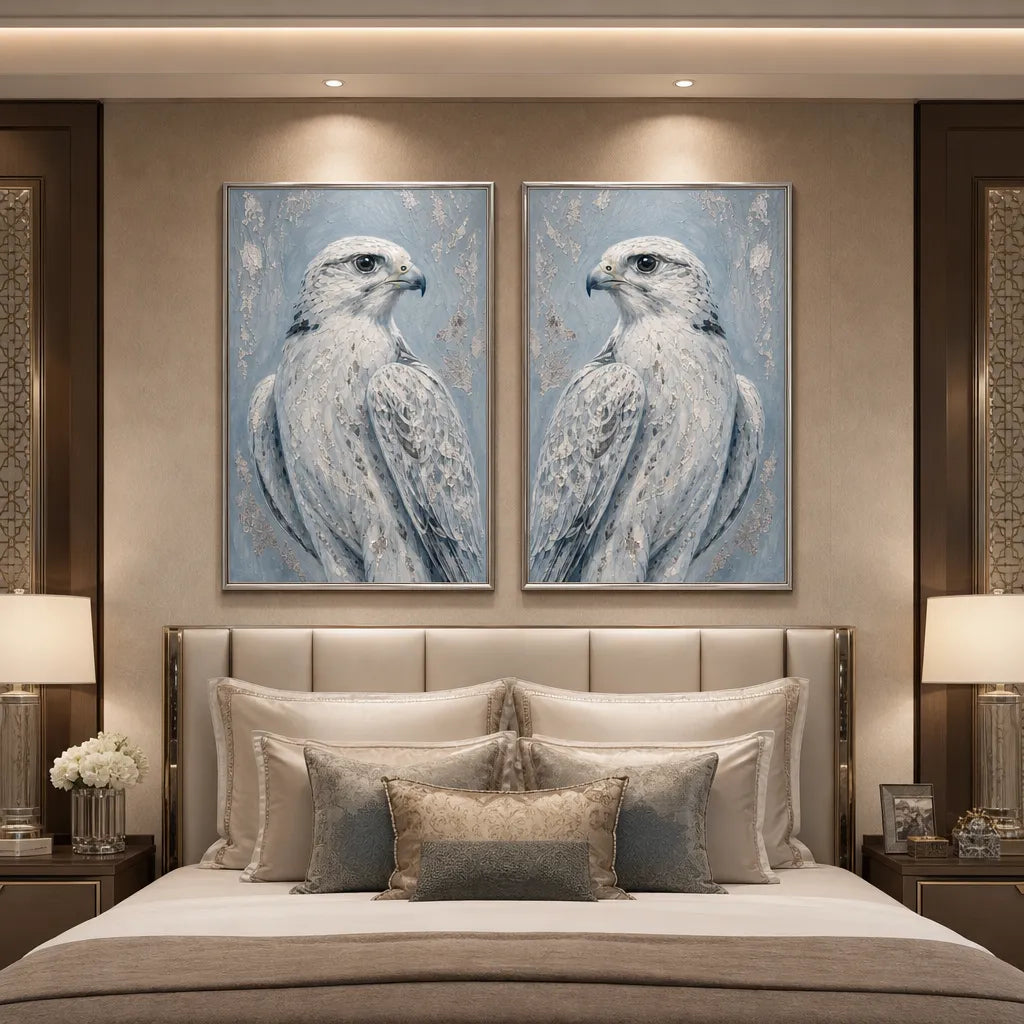Artura Paint | إرث البلاتين: أصداء متناظرة (مجموعة ثنائية اللوحات مخصصة للعرض الفني)