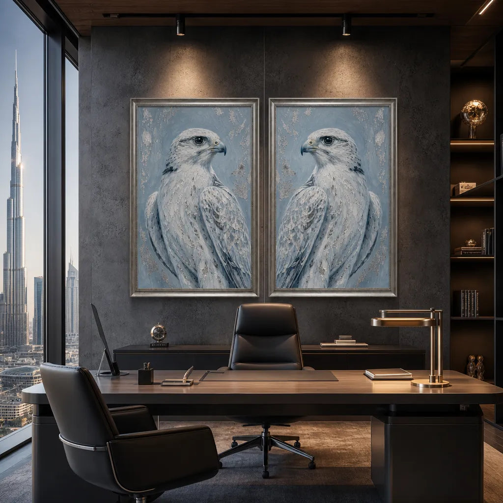Artura Paint | إرث البلاتين: أصداء متناظرة (مجموعة ثنائية اللوحات مخصصة للعرض الفني)