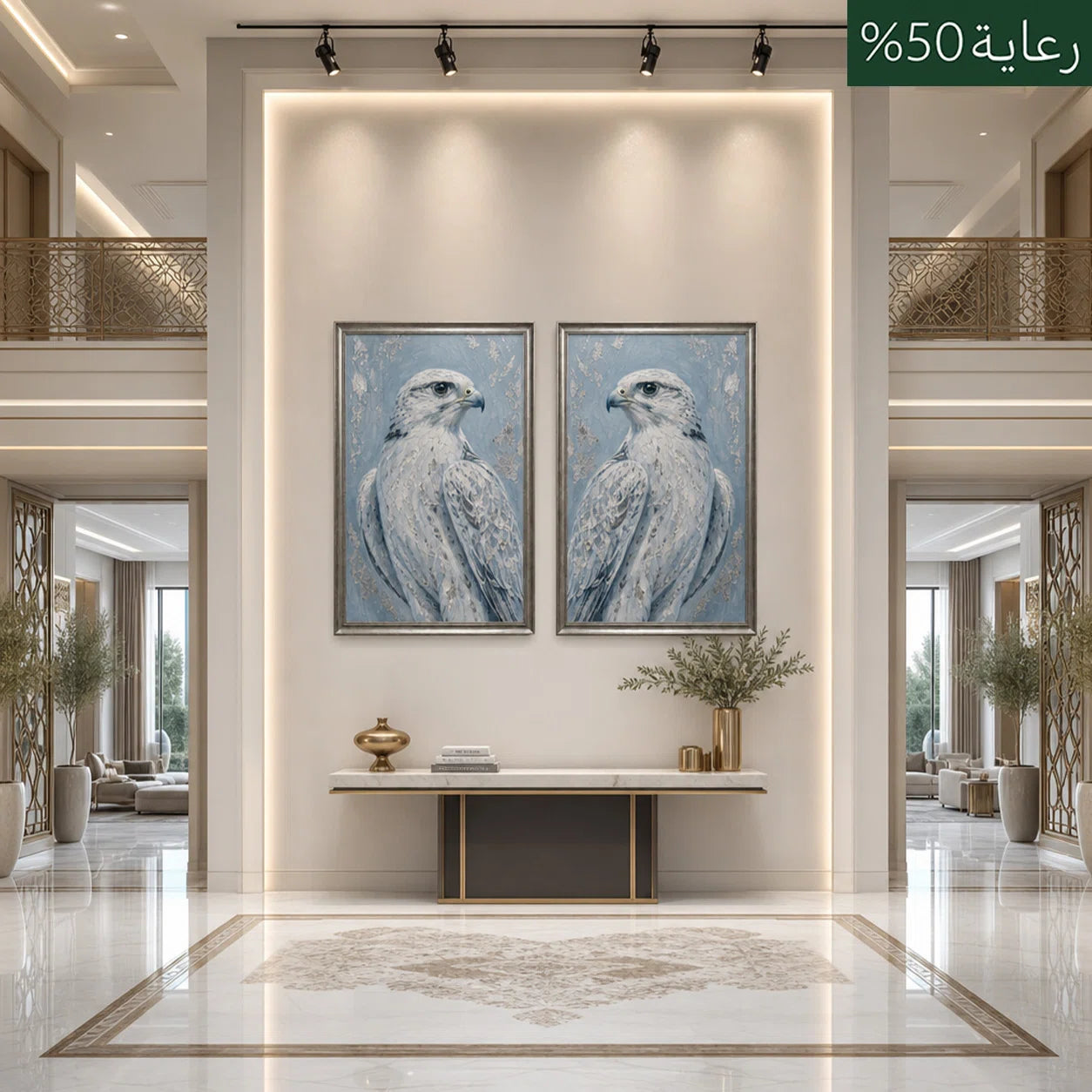 Artura Paint | The Platinum Legacy: Twin Echoes (Bespoke Gallery Diptych Set)