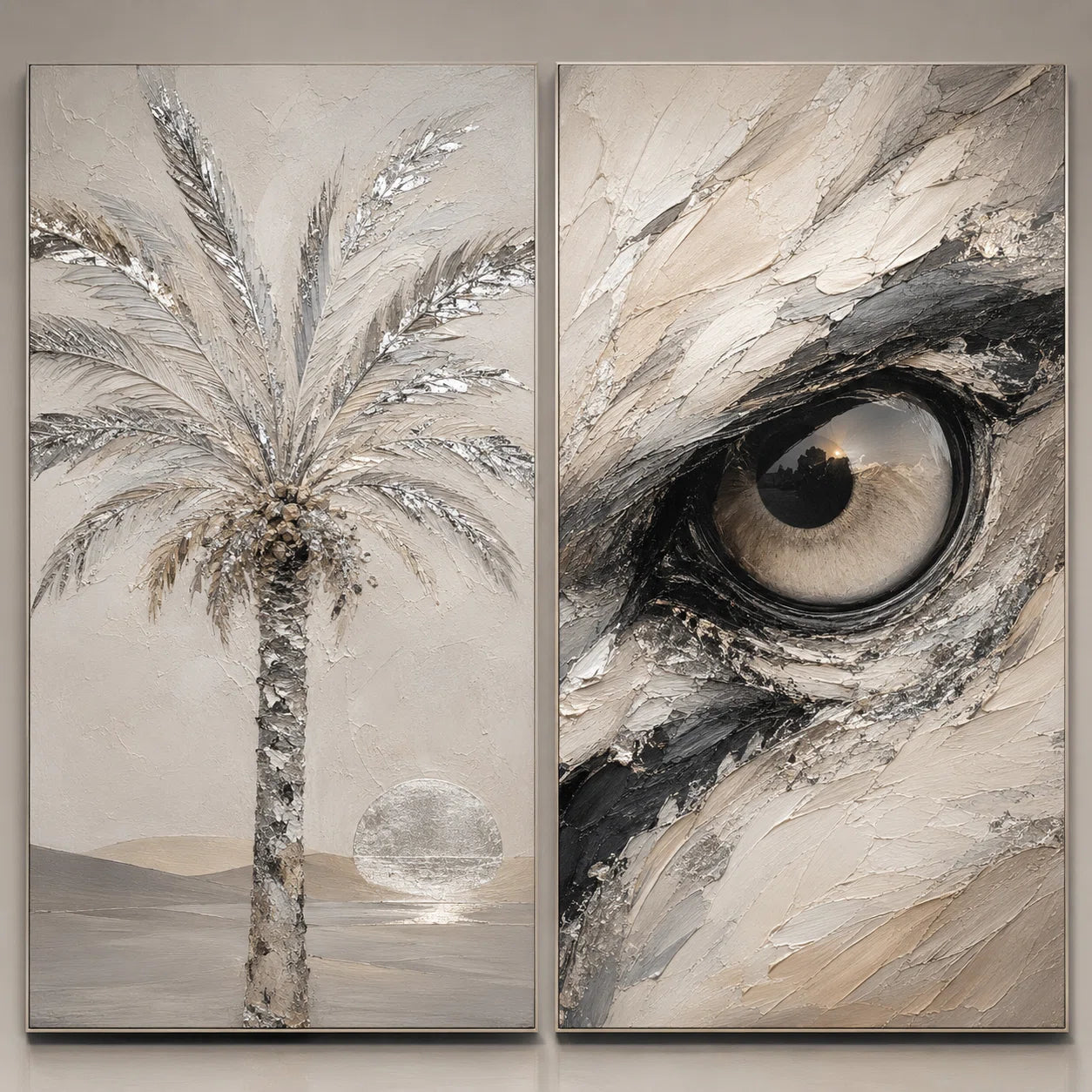 Artura Paint | إرث البلاتين: أصداء متناظرة (مجموعة ثنائية اللوحات مخصصة للعرض الفني)
