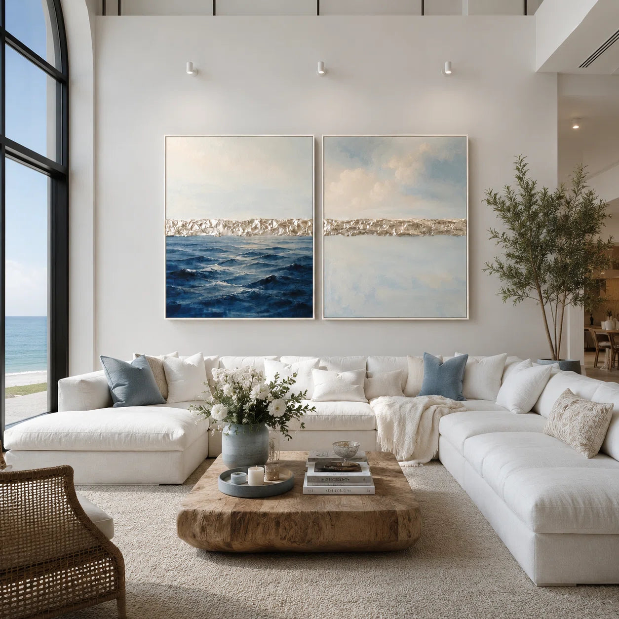 Artura Paint | Silver Horizon Diptych