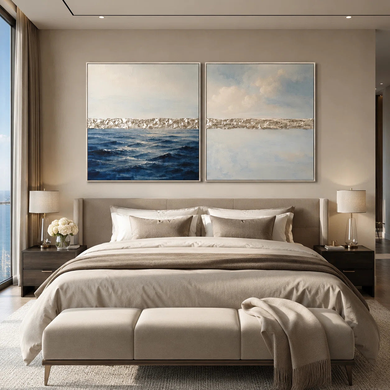 Artura Paint | Silver Horizon Diptych
