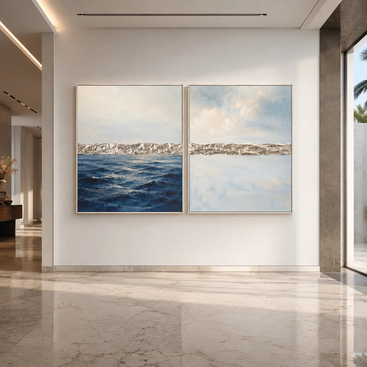 Artura Paint | Silver Horizon Diptych