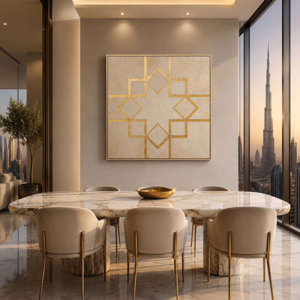 Artura Paint | إرث البلاتين: أصداء متناظرة (مجموعة ثنائية اللوحات مخصصة للعرض الفني)