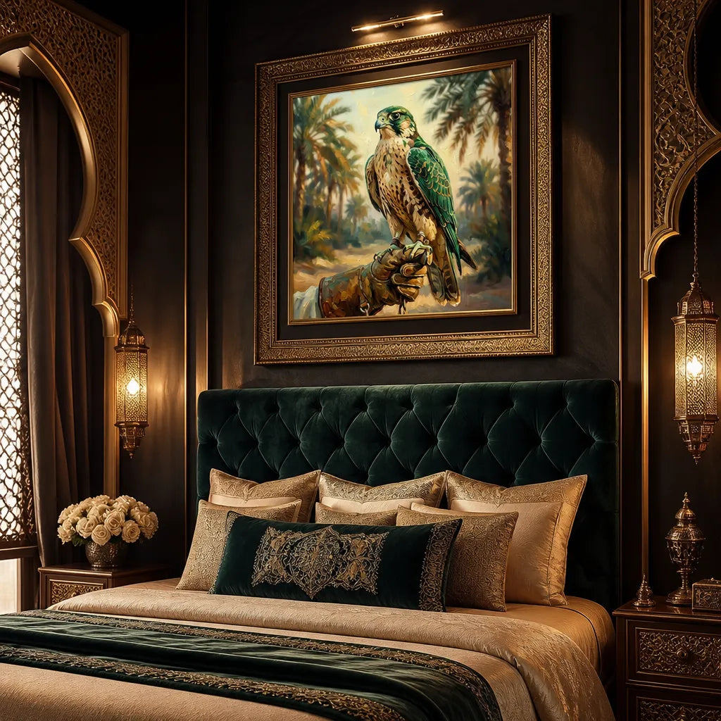 Artura Paint | Guardian of the Oasis Saker Falcon Painting